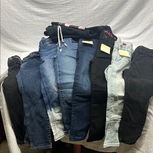 Cat & Jack Denim and Black Jeans Set